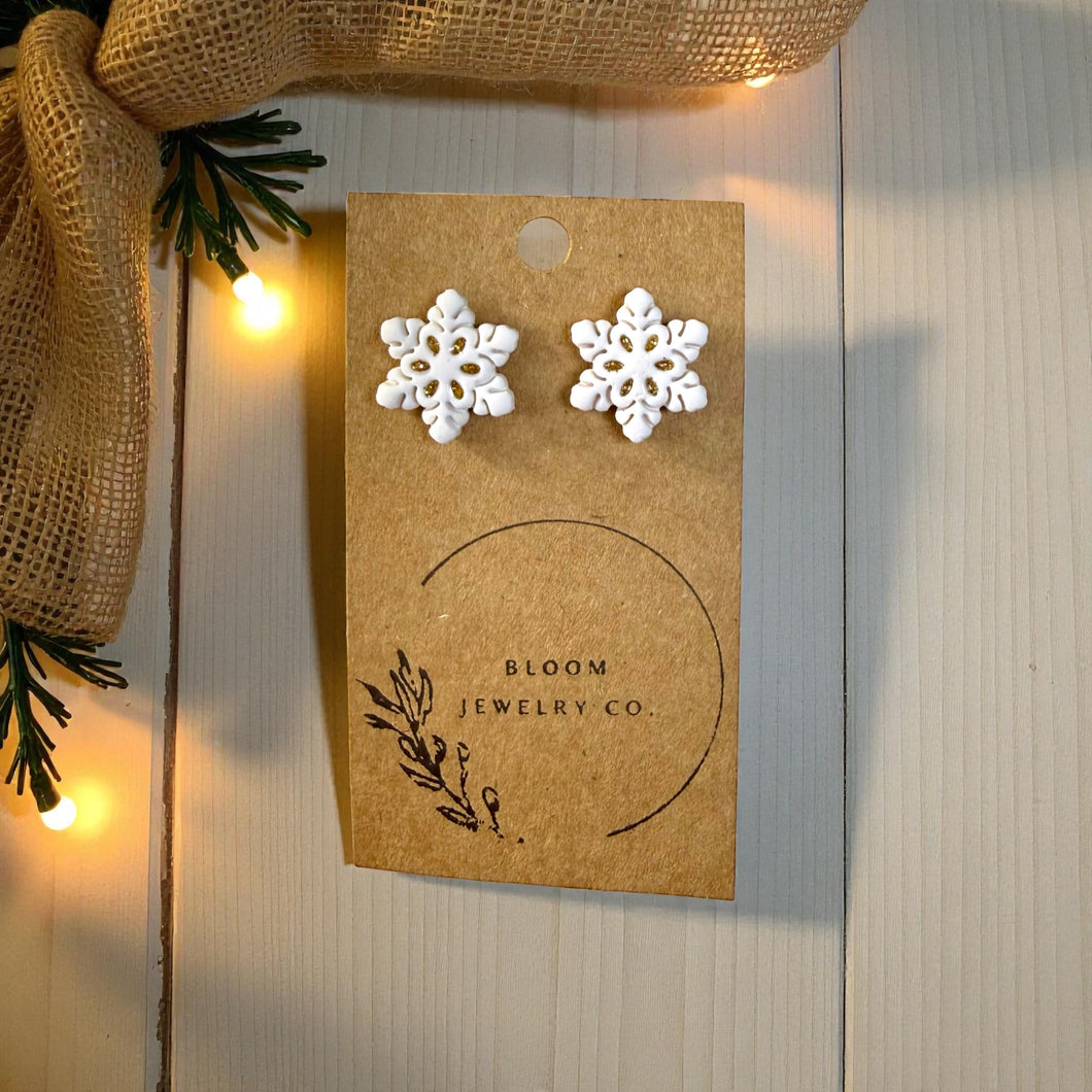 Snowflake studs