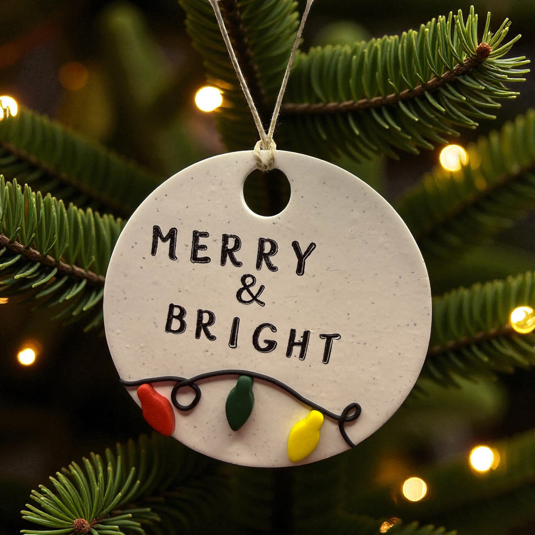 Merry & Bright ornament