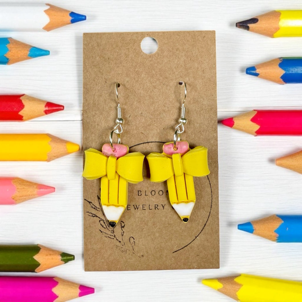 Pencil Bows-Yellow
